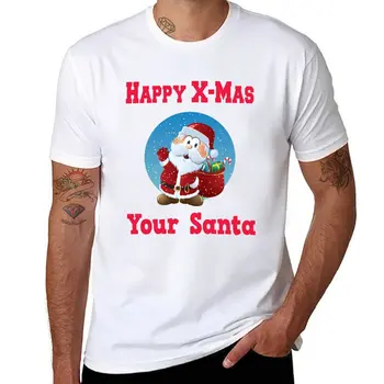 Yeni X-Mas Santa T-Shirt kazak ağır t shirt düz beyaz t shirt erkekler