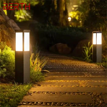 RIHTIM siyah açık çim lamba Modern LED ışık su geçirmez IP65 ev Villa yolu Bahçe için