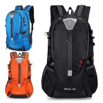 40L Tırmanma Su Geçirmez Sırt Çantası Erkekler Seyahat tasarımcı çantası Paketi Yürüyüş Geri Unisex Açık Kamp Sırt Çantaları Naylon Spor Çantaları