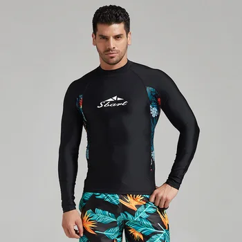 Deniz uzun kollu mayo rashguard sörf giyim dalgıç giysisi gömlek mayo spearfishing kitesurf erkekler döküntü guard