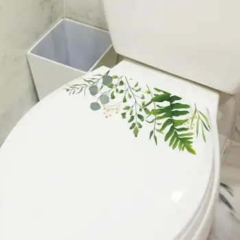 Karikatür Tuvalet Sticker Büyüleyici Çiçek Duvar Çıkartmaları Çıkarılabilir Tuvalet Kapağı Çıkartmalar Seramik Karo Sanat Vinil Dekor Ev Tuvalet için