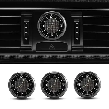 Araba Saati Aydınlık Stick-On Mini dijital saat Mekaniği Kuvars Aksesuarları Skoda Octavia İçin Hızlı Kodiaq Fabia Karoq Süper
