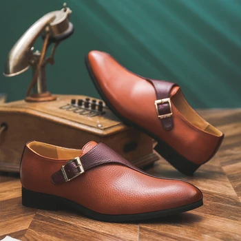 Vintage Düşük Üst Loafer'lar Erkekler Büyük Boy 47 48 Yumuşak sürüş ayakkabısı Erkekler için Sivri Kafa Moda deri ayakkabı Erkekler Chaussures Homme