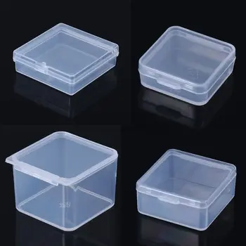 Mini Plastik Kutu Dikdörtgen Saydam Ambalaj Kutusu Toz Geçirmez Dayanıklı Güçlü Takı Düğmesi Çeşitli Eşyalar saklama kutusu Konteyner