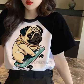 Duygusal Destek Panda Kadın Hayvan Baskılı T-Shirt Puglar Değil İlaçlar Erkekler Tee Gömlek Kaykay Pug Köpek Severler Hediyeler Tişörtleri