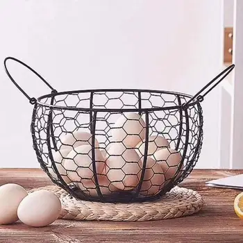 Metal Sepet kutusu Dolabı Oturma Çiftlik Yumurta mutfak tezgahı Mutfak Odası Organizatör Tel Kapak Tutucu Depolama Tavuk Yumurtası