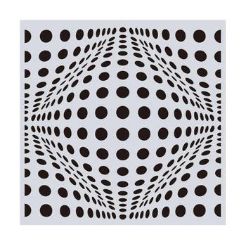 15 * 15 Geometri Katmanlı Şablonlar için Dıy karalama defteri / fotoğraf albümü Dekoratif Kabartma Boyama çizim şablonu, ev dekor