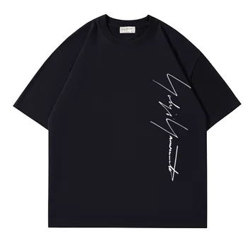 Y - 3 Y3 Logo Yohji Yamamoto Yüksek Kaliteli Baskılı erkek Ve Erkek Boy Kollu T-shirt %100 % Pamuk Yaz Üst Ücretsiz Kargo