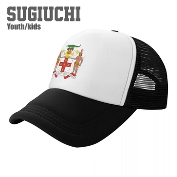 Çocuklar file şapka Şapka Jamaika Amblemi Beyzbol Kapaklar Gençlik Erkek Kız Öğrenci çocuk Şapkaları Açık Spor Unisex