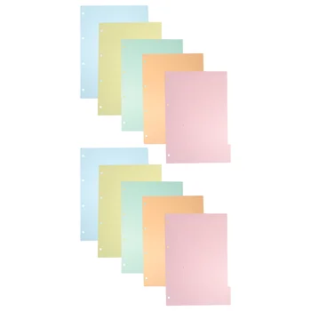 10 Adet Renkli Etiketler Sınıflandırma Bölücü Kurulu Renkli Dizin Bölücüler Bölme Dolum Renkli klasör klipsleri Kağıt Kağıt