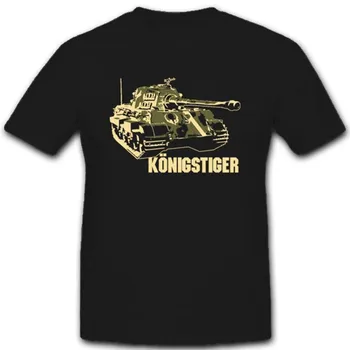 Wehrmacht Zırhlı Panzer Kral Kaplan Tankı T-Shirt %100 % Pamuk O-Boyun Yaz Kısa Kollu Rahat erkek tişört Boyutu S-3XL