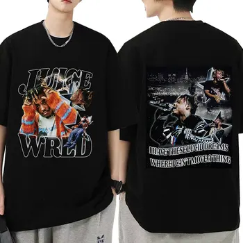 Rapçi Suyu DÜNYA Konser T-shirt erkek giyim Yüksek Kaliteli Estetik T-Shirt Unisex Büyük Boy T Shirt Hip Hop Streetwear