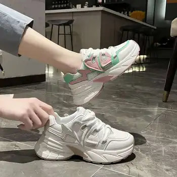 2023 Yeni Yaz Moda Sevimli Kadın Platformu Sneakers Tenis Kadın Rahat Nefes Spor vulkanize Ayakkabı Zapatos De Mujer