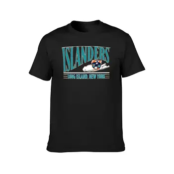 vintage long ısland adalılar ters retro hokeyi T-Shirt boş t shirt Kısa kollu erkek grafik t-shirt büyük ve uzun boylu