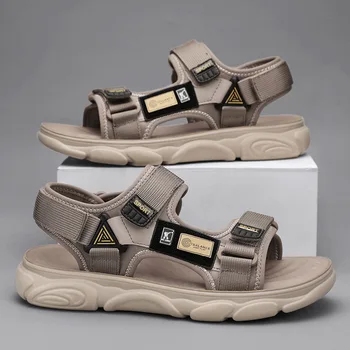 Vanmıe Sandalet Erkekler 2023 Yaz Sandalet Eğlence plaj sandaletleri Erkek Yaz Ayakkabı Hafif Açık Rahat Sandalet