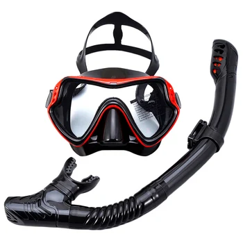 Profesyonel tüplü dalış maskesi Şnorkel takım elbise yetişkin silikon etek anti-sis gözlük gözlük yüzme havuzu ekipmanları