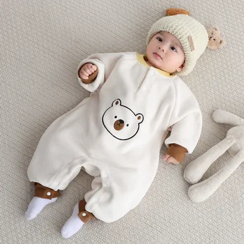 Bebek Kız Erkek Giysileri Karikatür Yenidoğan Pijama Uyuyanlar Kalınlaşma Sıcak Bebek kıyafetler elbiseler Kış Bahar Sonbahar