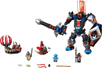 Nexoed Şövalyeleri Serisi Siyah Şövalye Mech Yapı Taşları Kil Mecha Fortrex LEGO ile Uyumlu 70326 Tuğla Oyuncaklar Çocuk Hediyeler