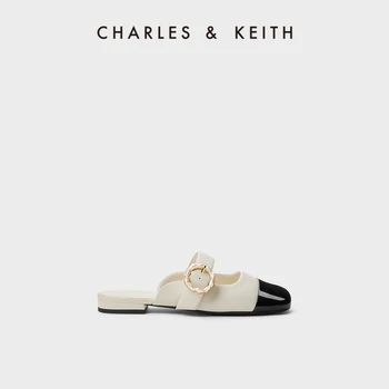 CHARLES & KEİTH23 sonbahar yeni ürün CK1-70900476 Moda bowhead dışında giyen Muller ayakkabı terlik kadın