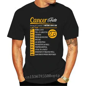 Erkekler Komik T Shirt Moda tshirt Kanser Gerçekler Hizmet Konteyner Başına 1 Harika Burç % Günlük Değer Kadın t-shirt