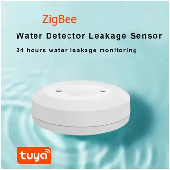Sahne Bağlantı su kaçağı Dedektörü App Uzaktan İzleme Su Daldırma Sensörü Tuya Gerçek zamanlı Algılama Kaçak Sensörü Zigbee