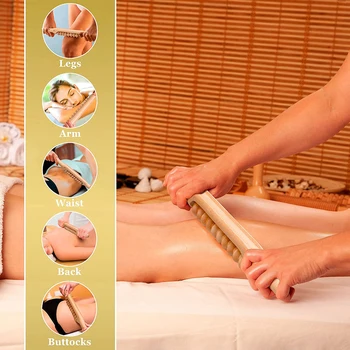 Vücut Ahşap Terapi masaj aletleri Rulo Sopa Kabartma Gua Sha Anti Selülit Lenfatik Drenaj Ahşap Terapi Vücut Şekillendirici