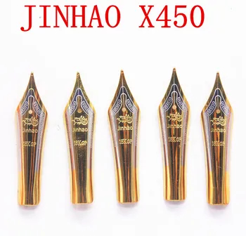 5 ADET Lüks yüksek kalite Jinhao X450 Orta Altın ipucu Nib dolma kalem Okul Öğrenci ofis kırtasiye mürekkep kalemler