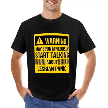 uyarı kendiliğinden hakkında konuşabilirlezbiyen panik T-Shirt grafikli tişört erkek t shirt
