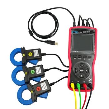Tft Renkli Lcd Ekranlı AC 0.00 V-600V Üç Fazlı Dijital Faz Voltmetre Ölçer