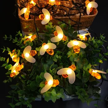 LED güneş ışık zinciri böcek arı ışıkları noel günü dekoratif yol peyzaj bahçe dekoratif ışıklar bahçe ışıkları açık