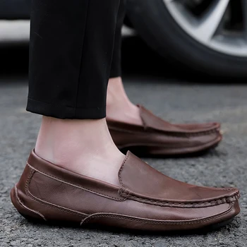 Erkek Spor Ayakkabı Sonbahar / Kış Traf Deri Erkek rahat ayakkabılar İş Çalışma Ofisi Dantel-up Elbise Ayakkabı Erkekler için Size48 Erkek Ayakkabı
