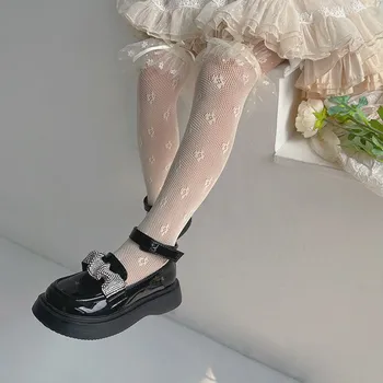 2023 Kore Yeni çocuk Çorap Dantel Yay Dantel Orta tüp Çorap çocuk Çorap Anti-sivrisinek Over-the-diz Kazık Çorap Kadın