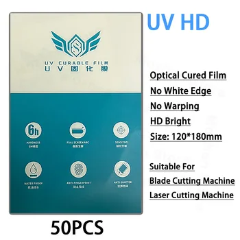 25 adet HD UV Seçeneği Tedavi Film Hidrojel Mat Gizlilik Filmler cep telefonu ekranı Koruyucu sac kesme makinesi Kesici Plotter