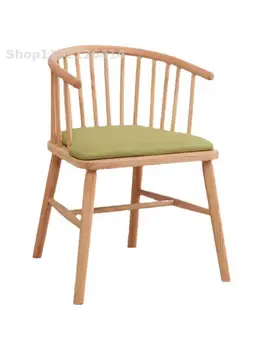 Tüm masif ahşap sandalye arkalığı yemek sandalyesi prenses basit İskandinav günlük Windsor sandalye otel restoran cafe masa sandalye