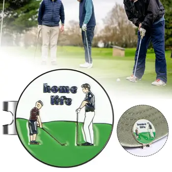 Golf Topu İşaretleyici Zarif Desen Kompakt Boyut Yüksek Dayanıklılık Kolayca Deforme Olmaz Paslanmaz Golf Eğitim Demir Golf Topu Posit