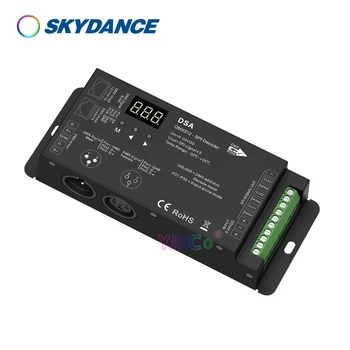 DSA RGB RGBW IC piksel DMX512 SPI Dekoder DMX sinyal dönüştürücü WS2812 WS2815 LED şerit denetleyici 5V-24V 12V 2.4 G RF uzaktan