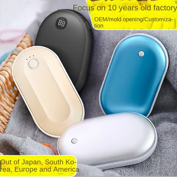 5000 mAh Sıcak Eller Güç Bankası 2 in 1 Toptan USB Mini Taşınabilir Sıcak Bebek Mobil Güç Hediye Logosu