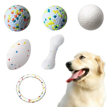Pet Köpek Oyuncak süper Bite dayanıklı top ışık Çiğnemek ETPU topu Yüksek elastik İnteraktif Atma Uçan Oyuncaklar Köpekler İçin Aksesuarları