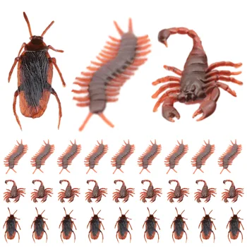 Trick Hamamböceği 10 Adet Simülasyon Hamamböceği Tricky Oyuncak Şaka Oyuncak Gerçekçi Akrep Oyuncak Cadılar Bayramı Kırkayak Akrep Prank Akrep