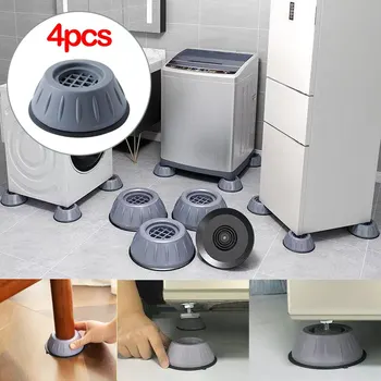 4 adet Anti Titreşim Ayak Pedleri Kauçuk Paspas Kaymaz Sessiz Damperler Standı Evrensel Çamaşır Makinesi Buzdolabı Mobilya Ayak Pedi