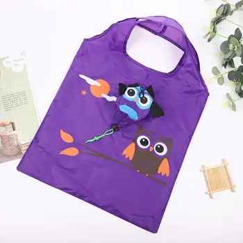 Baykuş şeklinde Tote Çanta Su Geçirmez alışveriş çantası Sevimli Baykuş temalı katlanabilir alışveriş çantası s Dayanıklı Su Geçirmez Geniş Açık
