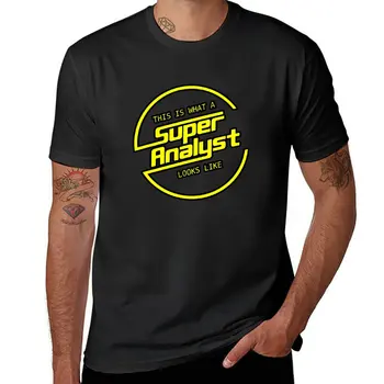 Yeni Bu Ne Bir Süper Analisti Gibi Görünüyor-Veri Bilim T-Shirt siyah tişört T-shirt kısa erkek giyim