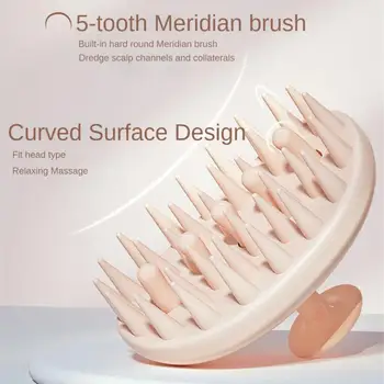Silikon Şampuan Fırça Derisi Masaj Tarak Saç Yıkama Tarak Saç Masaj Fırçası Banyo duş fırçası Masaj Kuaförlük Araçları