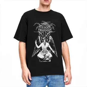 Darkthrone Bant Ölüm Metal Aksesuarları Gömlek Erkekler Kadınlar için Vintage Saf Pamuk Tee Gömlek O Boyun Kısa Kollu Artı Boyutu Elbise