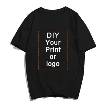 Yaz Yüksek Sokak Rahat Büyük Boy T-shirt DIY Gibi Fotoğraf veya Logo beyaz tişört Özelleştirilmiş Baskılı Tees Tops Unisex