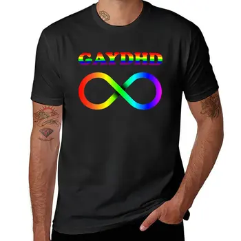 Yeni Eşcinsel DEHB Gaydhd Neurodiverse LGBT Gurur T-Shirt Tee gömlek erkek hayvan baskı gömlek büyük boy t gömlek erkekler