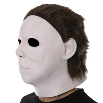 Cadılar bayramı Michael Myers Katil Maskesi Cosplay Korkunç Öldürür Tam Yüz Lateks Maskeleri Kask Parti Kostüm Sahne