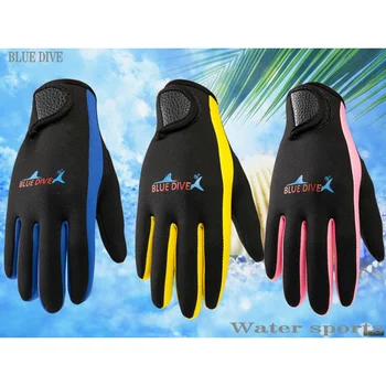 Erkekler ve Kadınlar için dalış eldiveni Eldiven Giymeyen Şnorkel Çizik Önleme (Mavi Çubuk L)