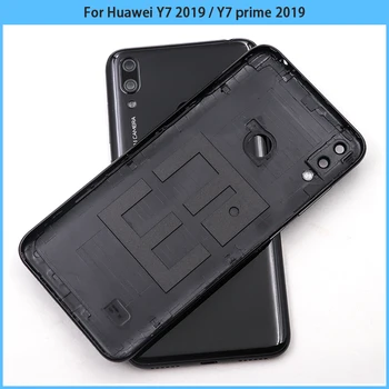 Yeni 6.26 inç Huawei Y7 başbakan 2019 Plastik Pil Kapağı Arka Kapı Kamera Lens İle Y7 2019 Arka Konut Case Değiştirme