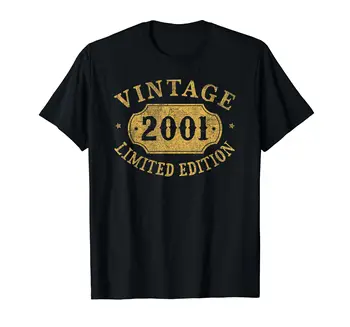 100 % Pamuk 22 yaşında 22nd Doğum Günü Yıldönümü En Sınırlı 2001 T-Shirt ERKEK KADIN UNİSEX T Shirt Boyutu S-6XL
